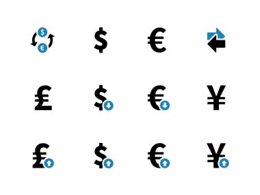 Döviz Kuru çift ton simgeleri arka plan üzerinde