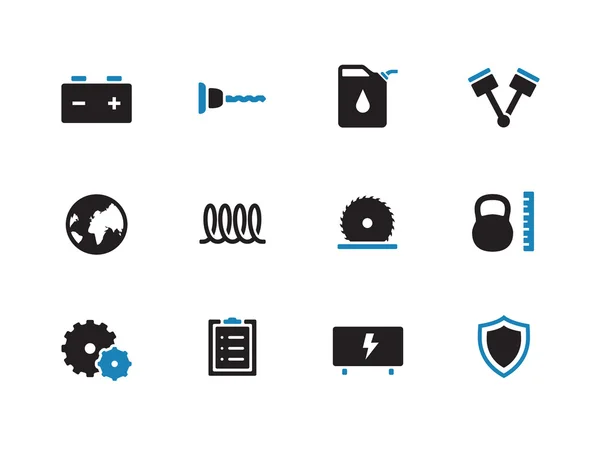 Extra duoicons op witte achtergrond. — Stockvector