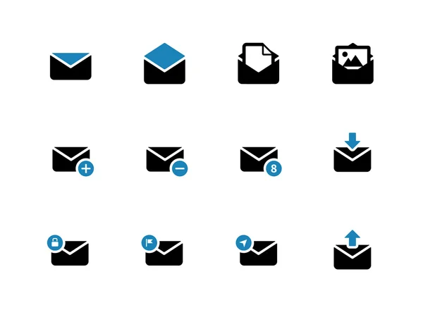 Email duotone icons on white background. — Stock Vector