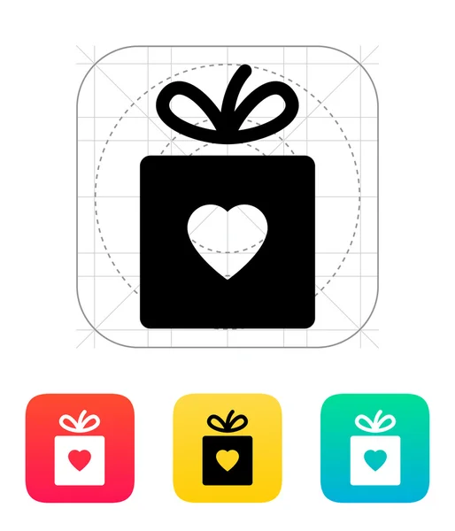 Box with heart icon. — Stock Vector