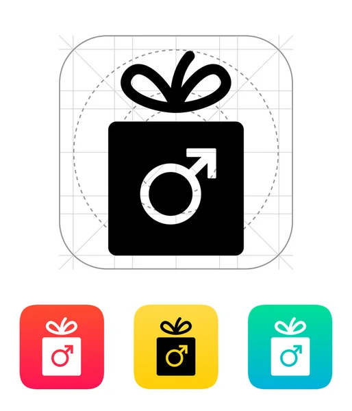 Male gift icon. — Stock Vector