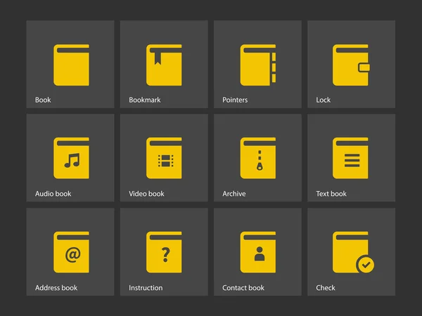 Ícones do livro. — Vetor de Stock