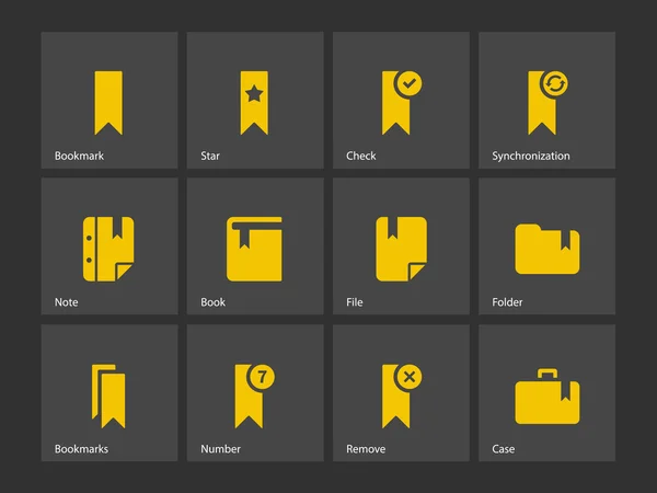 Marcador, etiqueta, iconos favoritos . — Archivo Imágenes Vectoriales