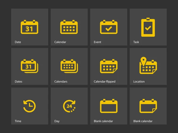 Ícones de calendário. — Vetor de Stock