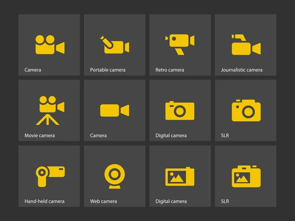 Iconos de cámara. — Archivo Imágenes Vectoriales