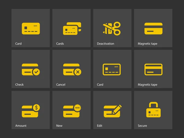 Iconos de tarjetas de crédito . — Archivo Imágenes Vectoriales