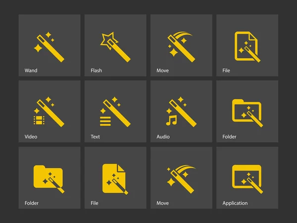 Magician icons. — Stockvector