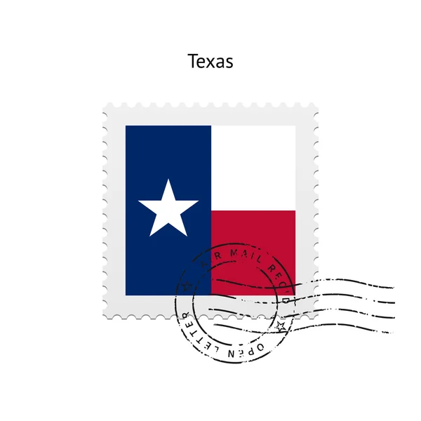 Staat van texas vlag postzegel. — Stockvector