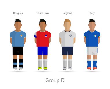 futbol takımları. Grup d - uruguay, İspanya, İngiltere, İtalya