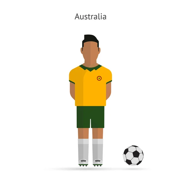 Jugador nacional de fútbol. Australia fútbol equipo uniforme . — Vector de stock