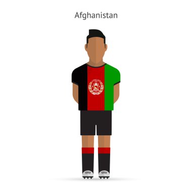 Afghanistan football player. Soccer uniform. clipart