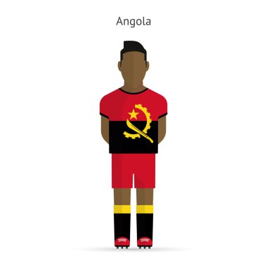 Angola football player. Soccer uniform. clipart