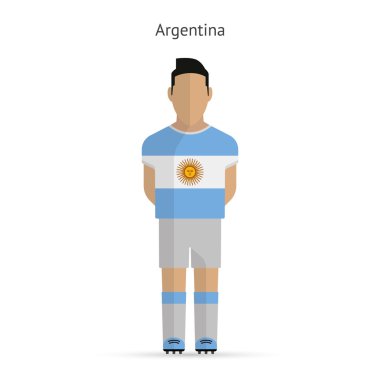 Arjantin futbol oyuncusu. Futbol üniforma.