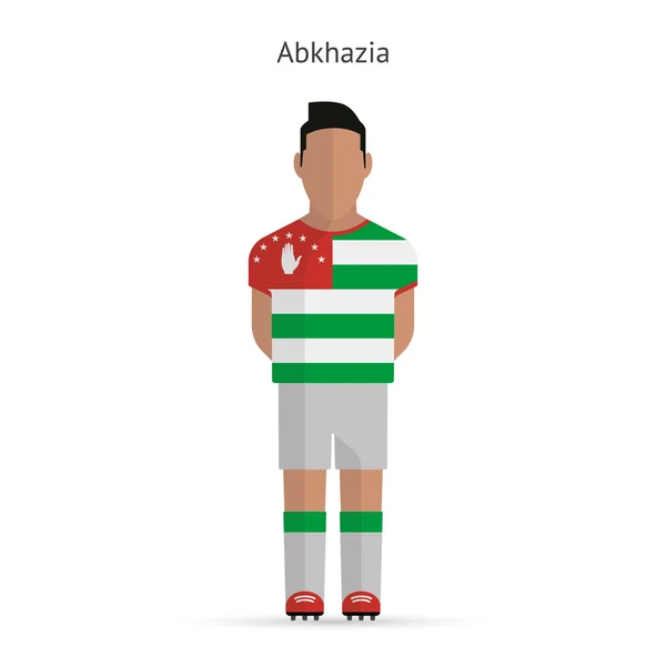 Jugador de fútbol Abjasia. Uniforme de fútbol . — Vector de stock