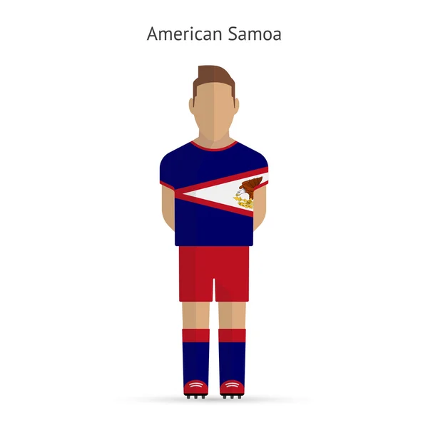 Pemain sepak bola Samoa Amerika. Seragam sepak bola . - Stok Vektor