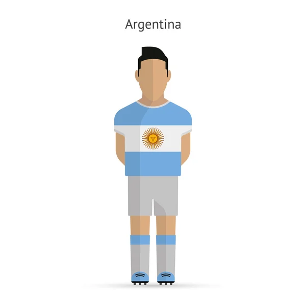 Footballeur argentin. Uniforme de football . — Image vectorielle