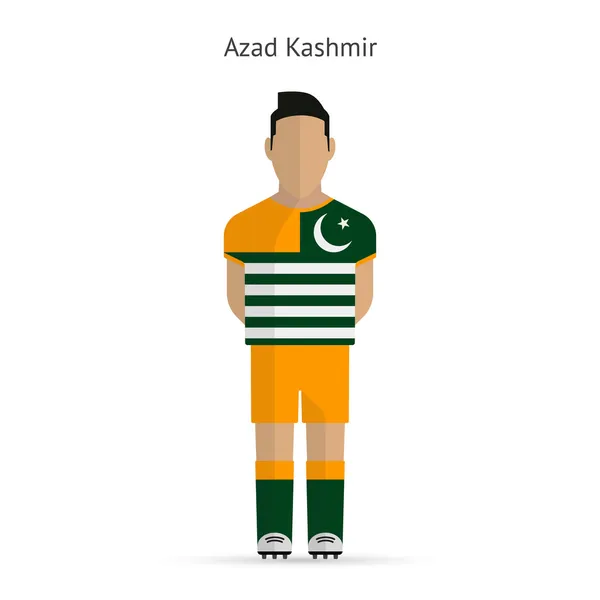 Jugador de fútbol de Azad Cachemira. Uniforme de fútbol . — Vector de stock