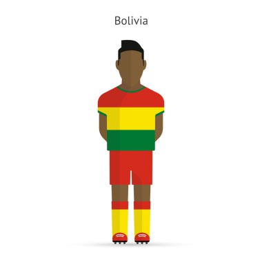 Bolivya futbolcu. Futbol üniforma.