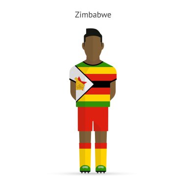 Zimbabve futbolcu. Futbol üniforma.