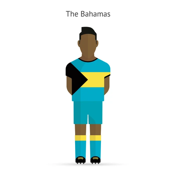 Bahama's voetballer. Voetbal uniforme. — Stockvector