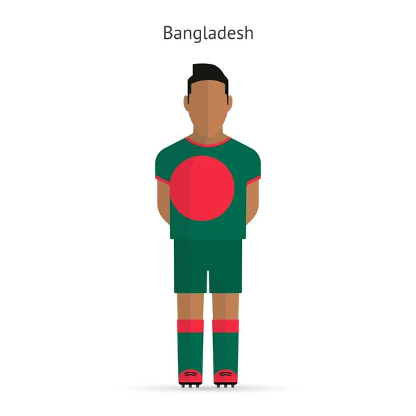Bangladesh jogador de futebol. Uniforme de futebol . — Vetor de Stock