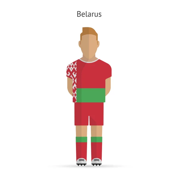 Jugador de fútbol de Belarús. Uniforme de fútbol . — Vector de stock