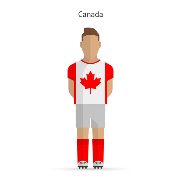 Jogador de futebol do Canadá. Uniforme de futebol . —  Vetores de Stock