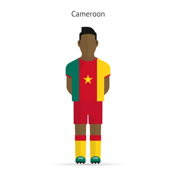 Kamerun fotbollsspelare. fotboll enhetliga. — Stock vektor
