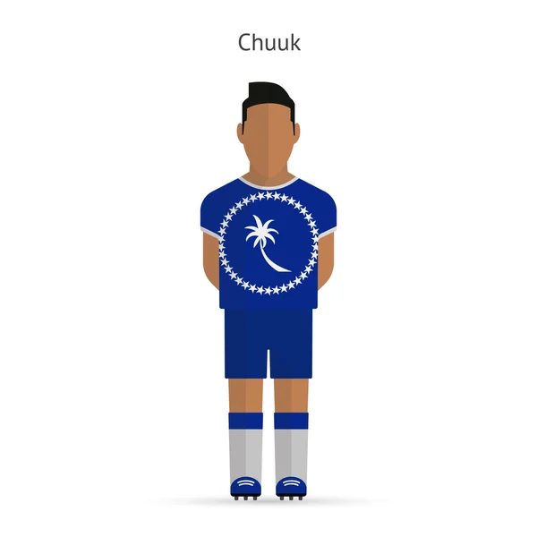 Chuuk Fußballspieler. Fußballuniform. — Stockvektor