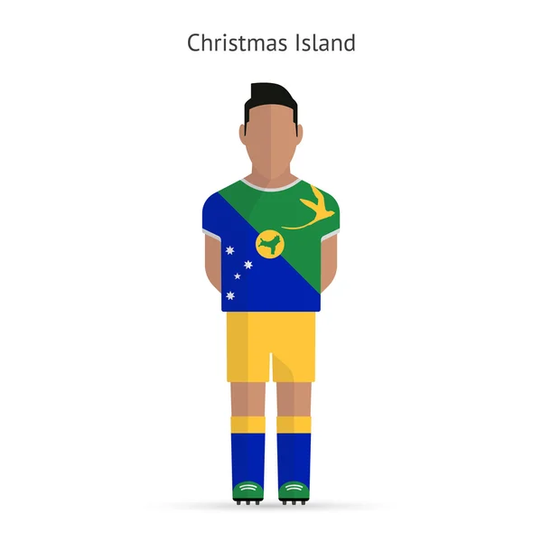 Футболист с острова Рождества. Футбольная форма . — стоковый вектор