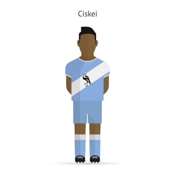 Jugador de fútbol Ciskei. Uniforme de fútbol . — Vector de stock