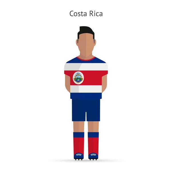 Costa rica voetballer. Voetbal uniforme. — Stockvector