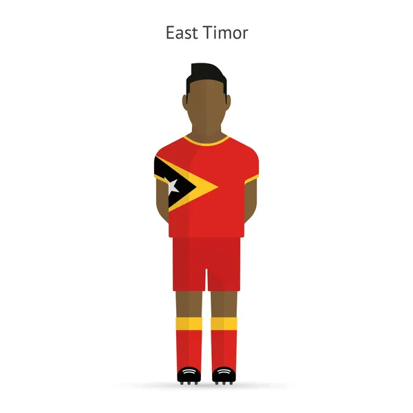 Ανατολική Τιμόρ ποδοσφαιριστής. Ποδόσφαιρο ομοιόμορφη. — Διανυσματικό Αρχείο