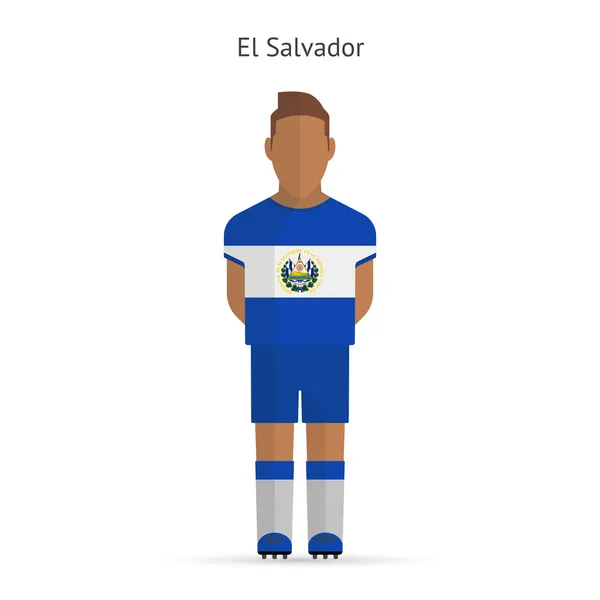 Giocatore di football di El Salvador. Uniforme calcio . — Vettoriale Stock