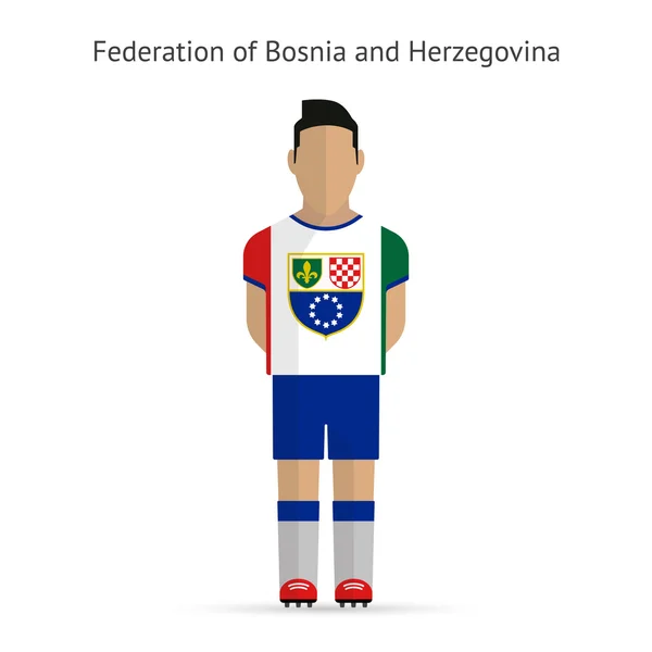 Federación de Bosnia y Herzegovina jugador de fútbol . — Vector de stock