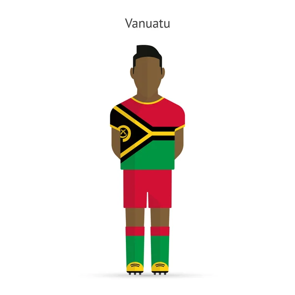 Joueur de football Vanuatu. Uniforme de football . — Image vectorielle