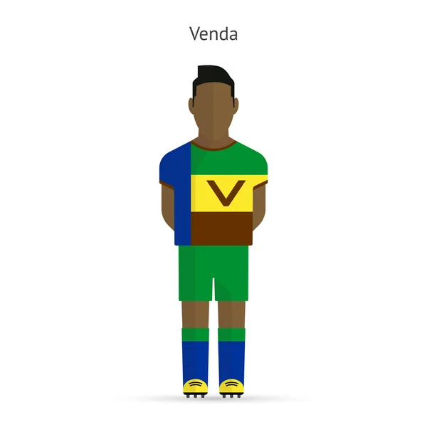 Jugador de fútbol Venda. Uniforme de fútbol . — Archivo Imágenes Vectoriales