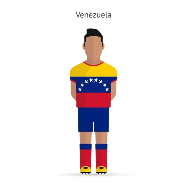 Jugador de fútbol de Venezuela. Uniforme de fútbol . — Archivo Imágenes Vectoriales