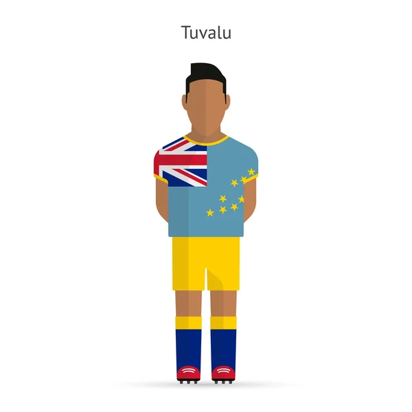 Tuvalu Fußballspieler. Fußballuniform. — Stockvektor