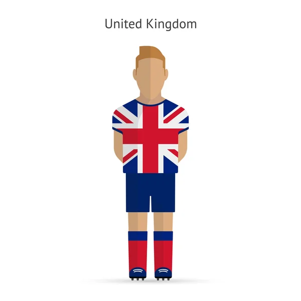 İngiltere futbol oyuncusu. Futbol üniforma. — Stok Vektör