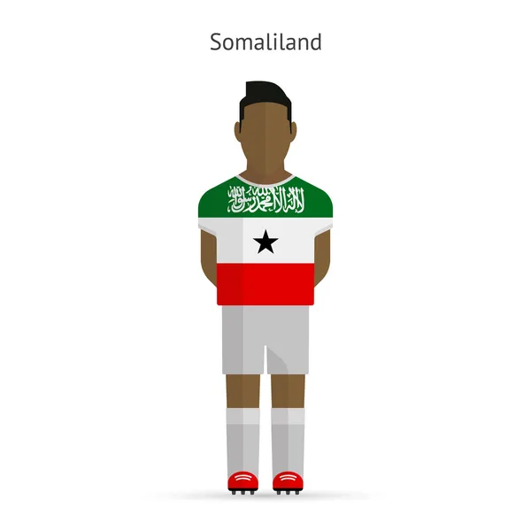 Jugador de fútbol Somalilandia. Uniforme de fútbol . — Archivo Imágenes Vectoriales