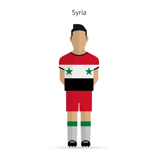Suriye futbol oyuncusu. Futbol üniforma. — Stok Vektör