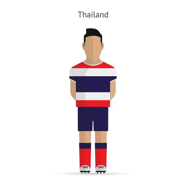 Tailândia jogador de futebol. Uniforme de futebol . — Vetor de Stock