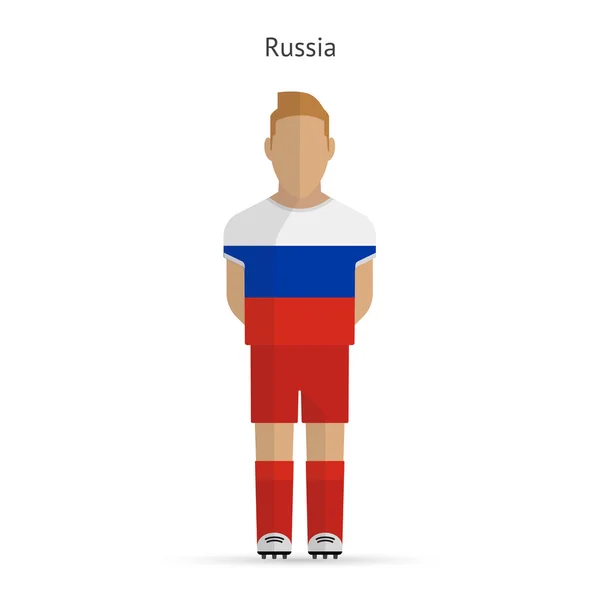 Russia football player. Soccer uniform. — Stock Vector