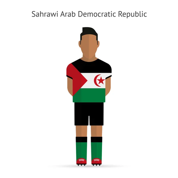 Saaraui República Árabe Democrática jogador de futebol . — Vetor de Stock