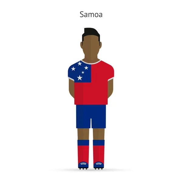 Samoa futbol oyuncusu. Futbol üniforma. — Stok Vektör