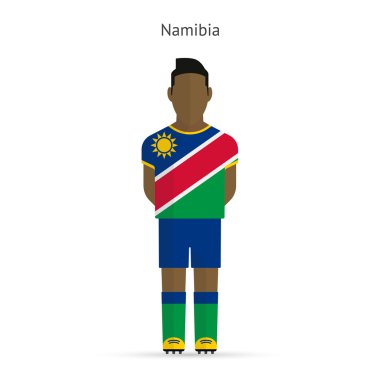 Namibia football player. Soccer uniform. clipart