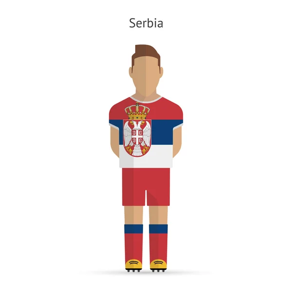 Jugador de fútbol de Serbia. Uniforme de fútbol . — Archivo Imágenes Vectoriales