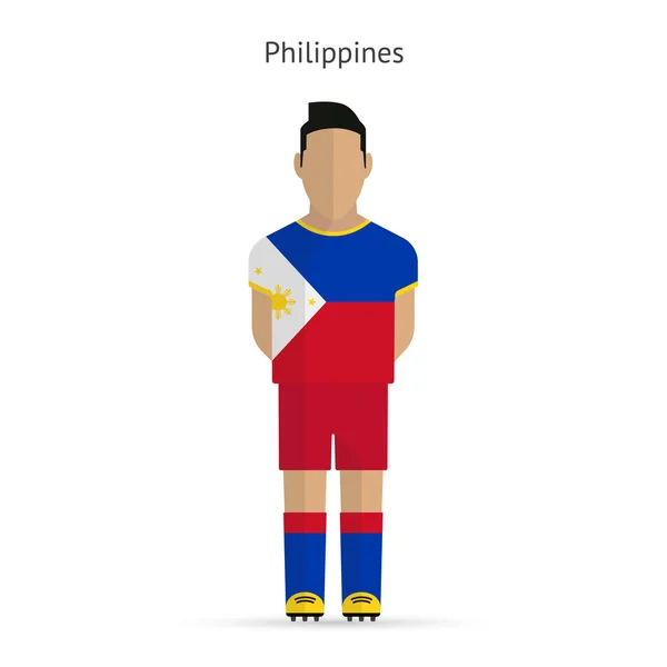 フィリピンのフットボール選手。サッカー制服. — ストックベクタ