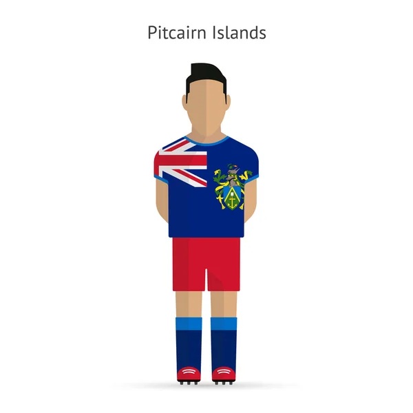 Pitcairnovy ostrovy fotbalista. fotbalové jednotné. — Stockový vektor